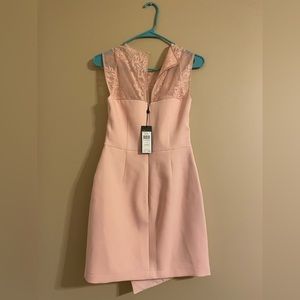 NWT BCBGMAXAZRIA size 4 baby pink mini dress